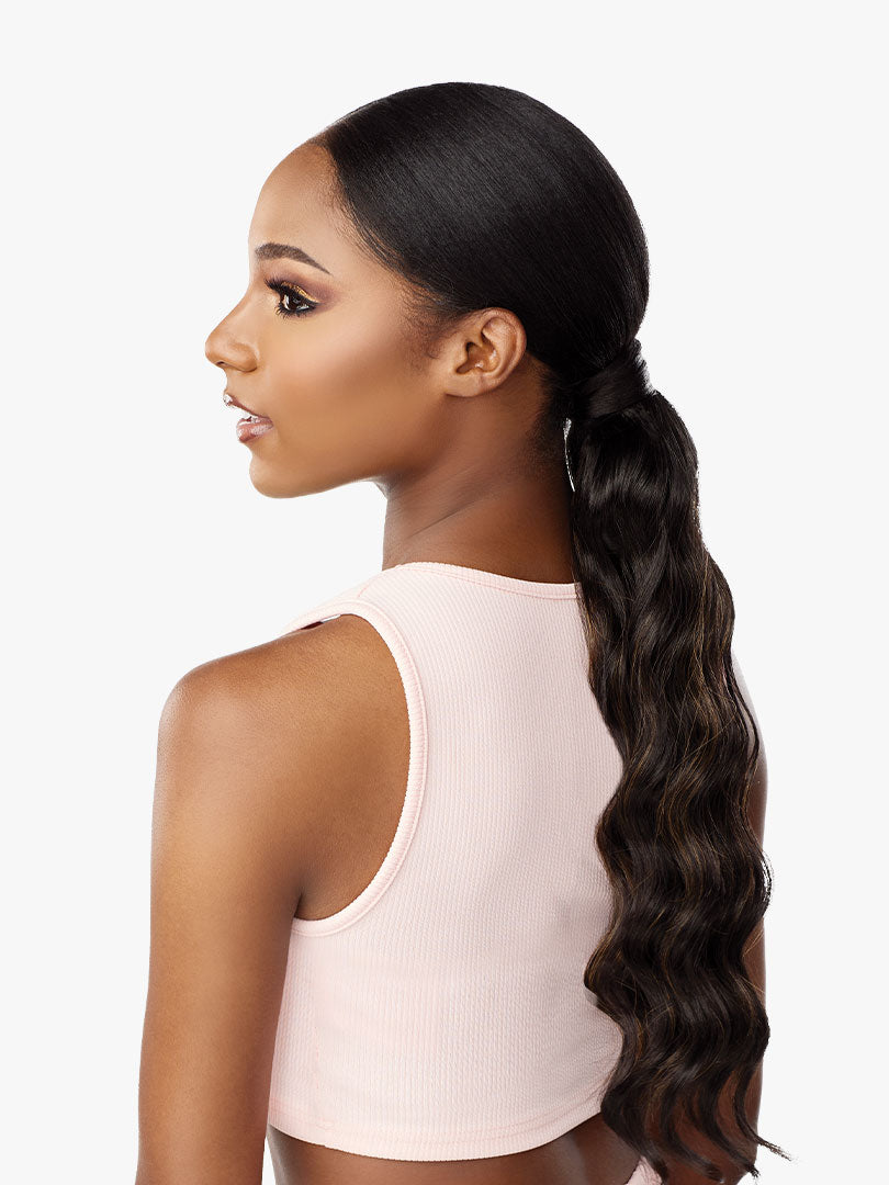 Half wig ponytail outlet drawstring